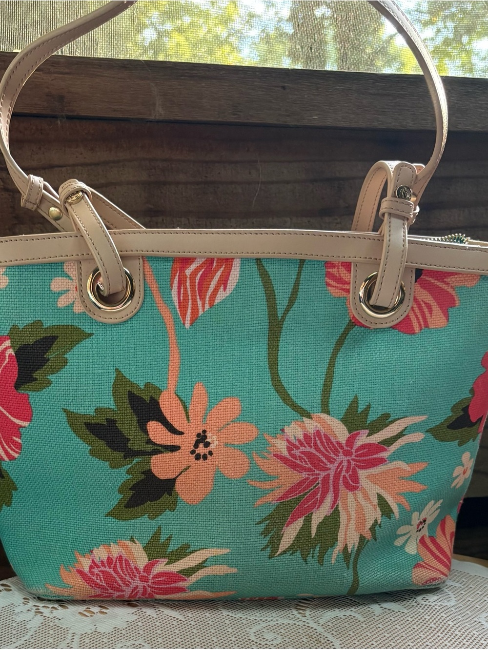 Spartina 449 Mid-Size Floral Tote